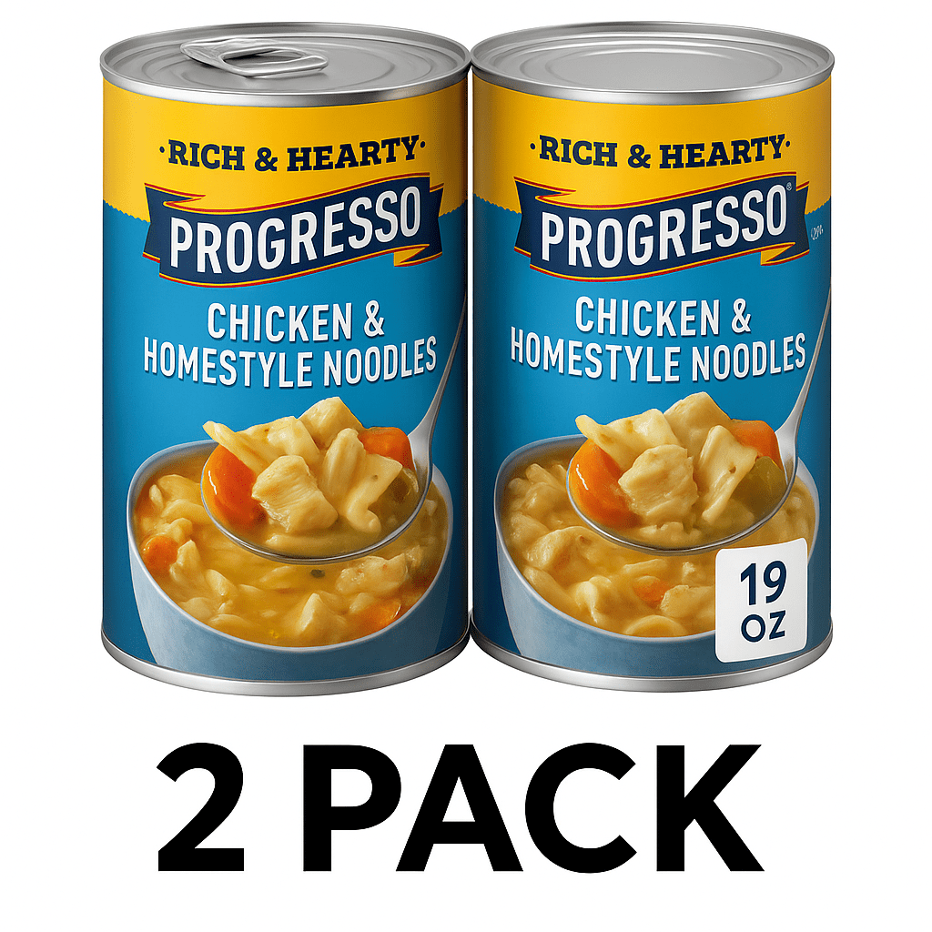 Progresso (2 Pack) Progresso Rich and Hearty Chicken and Homestyle Noodles Canned Soup Prepared & Packaged Soups product imag