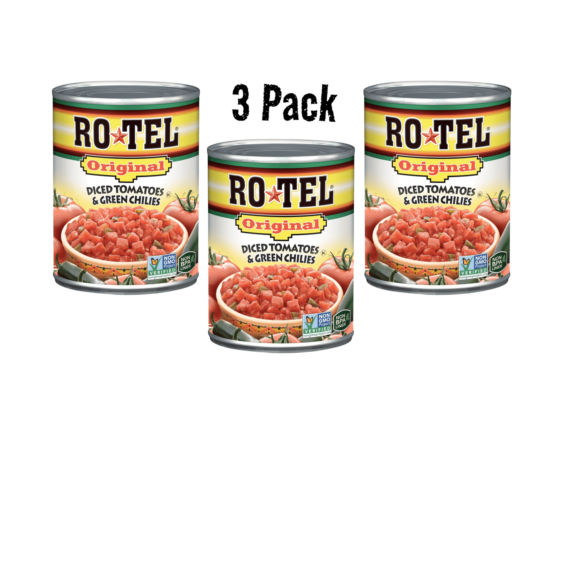 RO*TEL (3 pack) ROTEL Original Diced Tomatoes and Green Chilies Canned & Jarred Vegetables product image