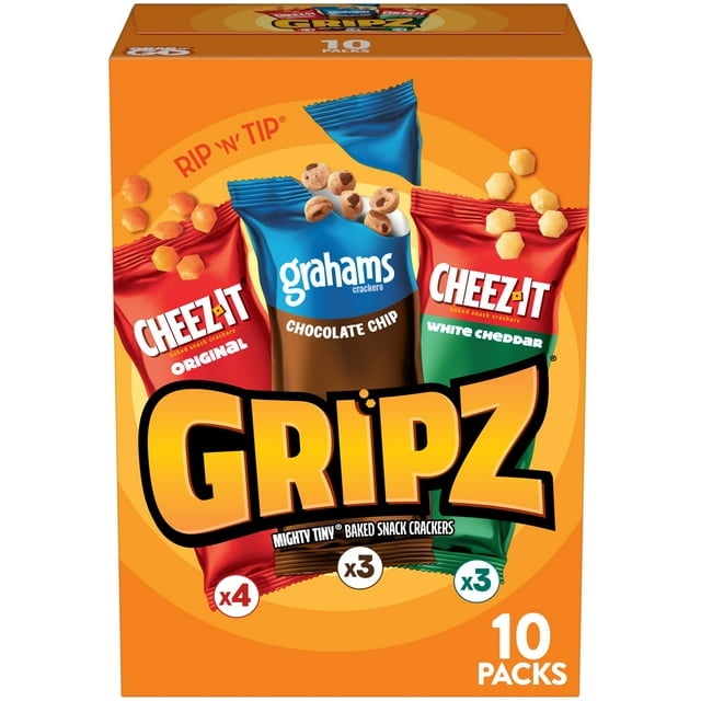 Cheez-It (2Pack) Gripz Variety Pack Mini Baked Snack Crackers Snack Crackers product image