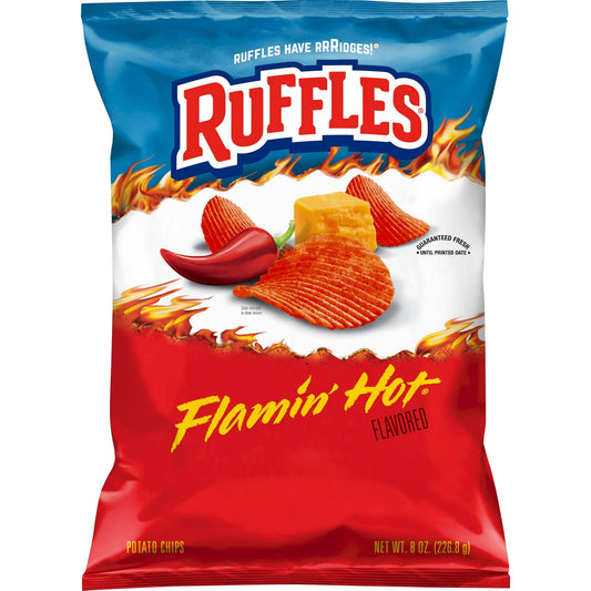 Ruffles (3 Pack) Ruffles Flamin Hot Flavored Potato Snack Chips Snack Chips product image