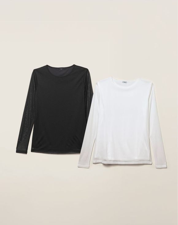 2-Pack Sheer-Sleeve Top image