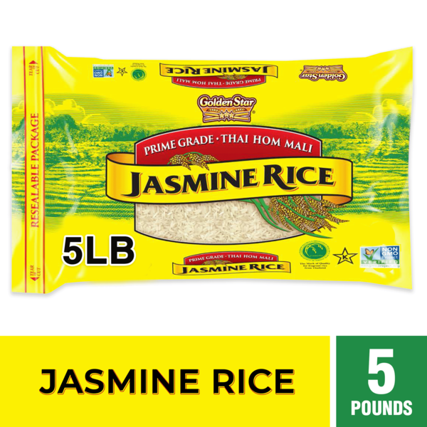 Golden Star Thai Hom Mali Jasmine Rice, 5 lbs - Image 1