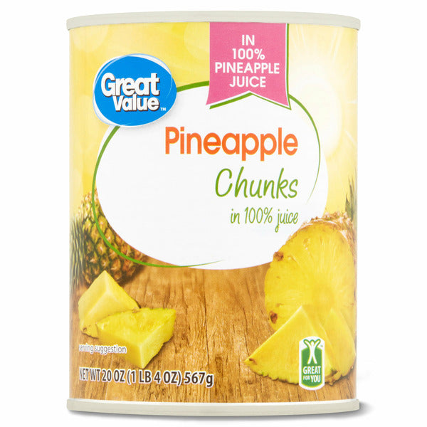 Great Value Pineapple Chunks In Fruit Juice - Image 1