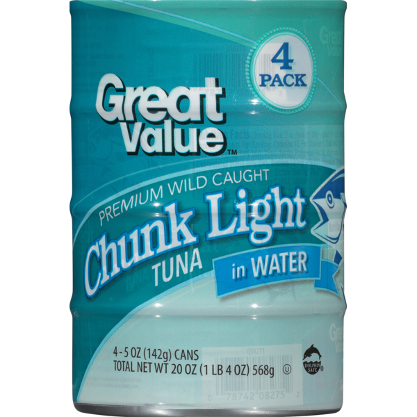 Great Value Chunk Light Tuna in Water - Image 1