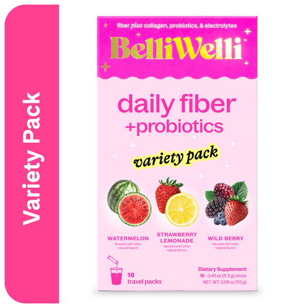 BelliWelli Daily Fiber + Probiotics Variety Stick Pack, Dietary Supplement - Image 1