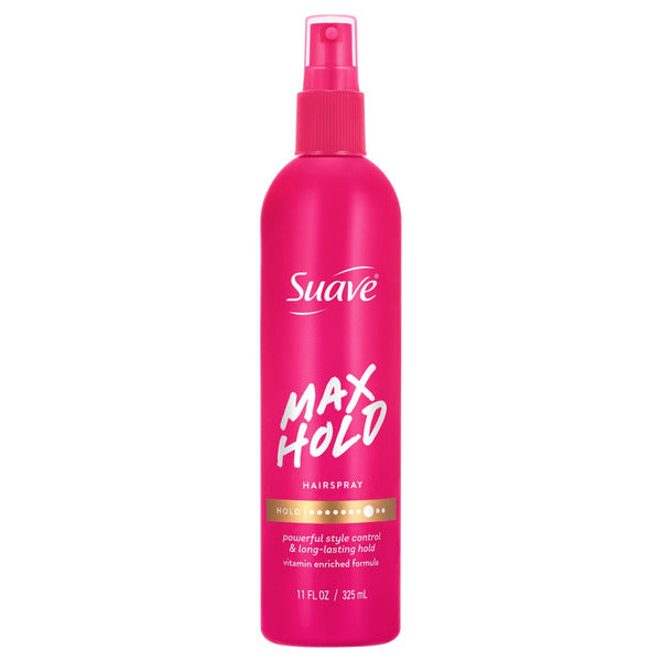 Suave Max Hold Non-Aerosol Scented Hairspray for Women Strong Hold, Long-Lasting, Lightweight, Not Sticky or Stiff, All Hair Types, 11 FL OZ - Image 1