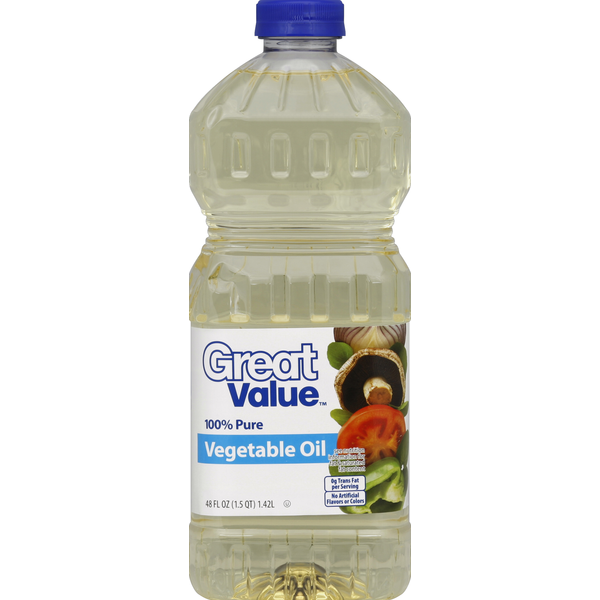 Great Value Vegetable Oil, 100% Pure - Image 1