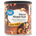 Great Value Roasted & Lightly Salted Almonds Cashews Pistachios Pecans & Macadamia Nuts Deluxe Mixed Nuts - Image 1