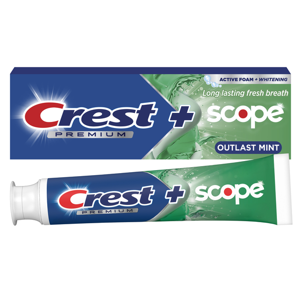 Crest Premium Plus Scope Whitening Toothpaste, Outlast - Image 1