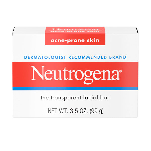 Neutrogena Facial Cleansing Soap Bar for Acne-Prone Skin, 3.5 oz - Image 1