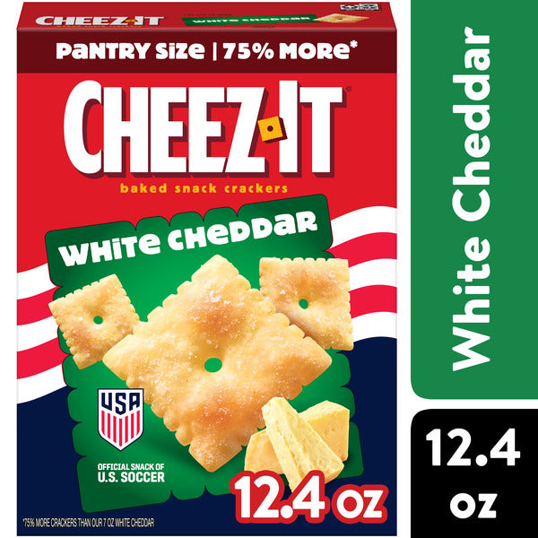 Cheez-It White Cheddar Cheese Crackers, Baked Snack Crackers - Image 1