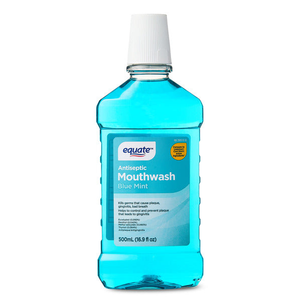 Equate Antiseptic Mouthwash Blue Mint - Image 1