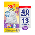 Glad ForceFlex Tall Kitchen Trash Bags, 13 Gallon, Gain Lavender with Febreze - Image 1