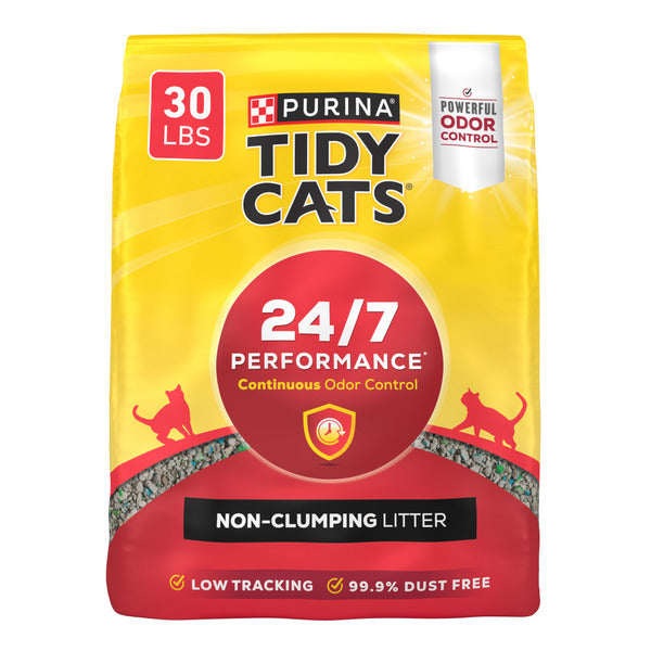 Purina Tidy Cats Non Clumping Cat Litter, 24/7 Performance Multi Cat Litter Odor Control Formula - Image 1