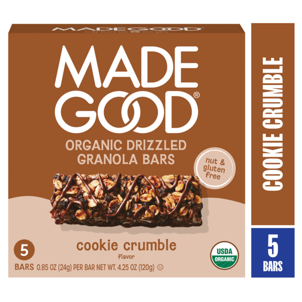 MadeGood Cookie Crumble Chocolate Drizzled Granola Bars - Image 1
