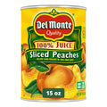 Del Monte Yellow Cling Sliced Peaches in 100% Juice, Canned Fruit - Image 1