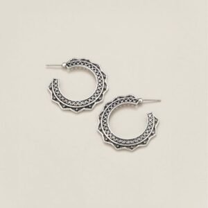 Ancient Allure Metal Hoop Earrings