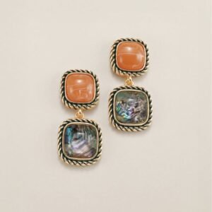 Abalone Gemscape Statement Earrings