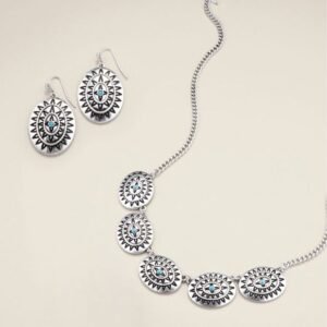 Western Sunburst Necklace and Earring Set