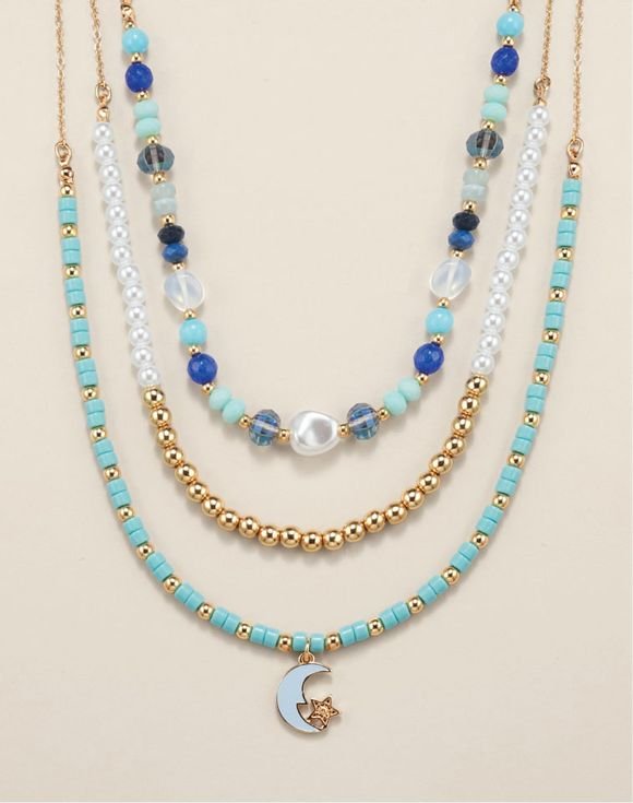 Moonlight Waves Layered Necklace 1 Moonlight Waves Layered Necklace