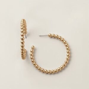 Dotted Grace Hoop Earrings