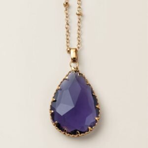Violet Dewdrop Pendant Necklace