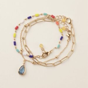Color Cascade Layered Bracelet