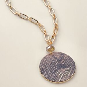 Serpentine Glow Medallion Necklace