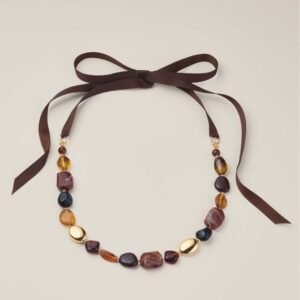 Autumn Glow Ribbon Necklace